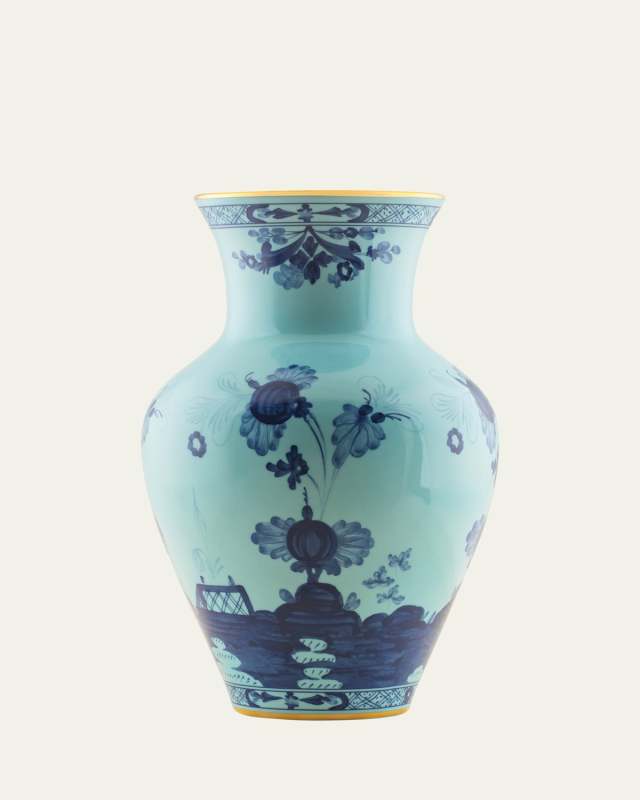 Oriente Italiano Ming Iris Vase, 11.81"